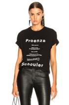 Proenza Schouler Pswl Care Label Tee In Black,white