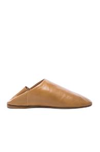 Acne Studios Leather Agata Slippers In Neutrals