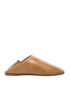 Acne Studios Leather Agata Slippers In Neutrals