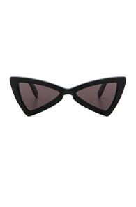 Saint Laurent Jerry Bow Tie Sunglasses In Black