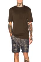 Helmut Lang Brushed Jersey Double Layer Tee In Green