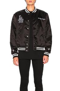 Marcelo Burlon La Dodgers Jacket In Black,white