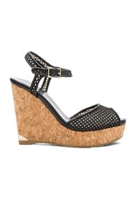 Jimmy Choo Mesh Perla Wedges In Black