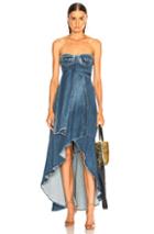 Jonathan Simkhai Bustier Wrap Dress In Blue