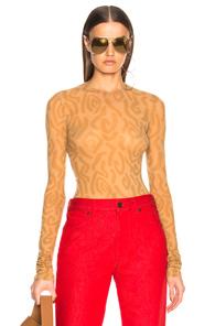 Acne Studios Niala Memphis Top In Neutrals,animal Print