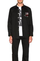Raf Simons Tape & Patch Denim Shirt In Black