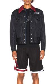 Givenchy Nylon Trucker Bomber In Blue,red