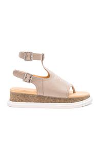 Mm6 Maison Margiela Buckled Sandal In Gray