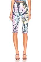Frankie B Hailey Sweatshort In Blue,gray,pink,ombre & Tie Dye,yellow