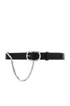 Rag & Bone 30mm Boyfriend Belt With Chain In Black