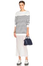 T By Alexander Wang Stripe Pullover Silk Dress In Stripes,white