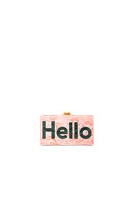 Edie Parker Jean Hello Clutch In Pink