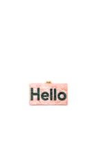 Edie Parker Jean Hello Clutch In Pink