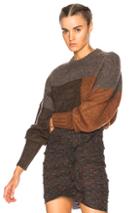Isabel Marant Etoile Davy Arty Knit Sweater In Green,neutrals,orange