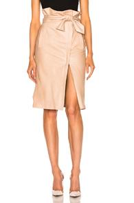 Marissa Webb Ella Leather Skirt In Neutrals