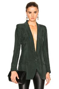 Smythe Long Shawl Blazer In Green