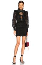 Alessandra Rich Bow Detail Mini Dress In Black
