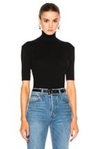 Helmut Lang Short Sleeve Turtleneck Tee In Black