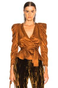 A.l.c. Palermo Top In Animal Print,brown