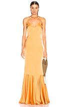 Caroline Constas Amelia Gown In Orange