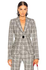 Petar Petrov Juno Jacket In Black,plaid,white