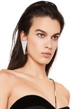 Saint Laurent Triangle Earrings In Clear