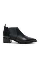 Acne Studios Leather Jenny Booties In Black