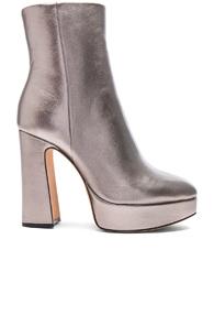 Alexandre Birman Leather Loreta Platform Boots In Metallics