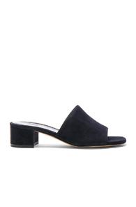 Maryam Nassir Zadeh Suede Sophie Slides In Blue