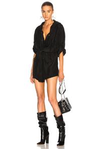 Faith Connexion Silk Parka Dress In Black