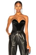 Carmen March Velvet Sweetheart Top In Black