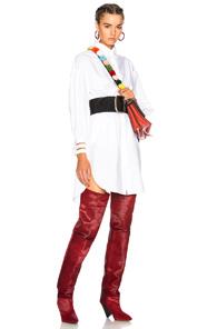 Fendi Fishtail Hem Shirt Dress In White