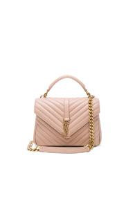 Saint Laurent Medium College Bag In Neutrals