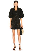 Ganni Broderie Anglaise Dress In Black