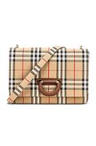 Burberry Medium D Ring Crossbody Bag In Brown,neutral,plaid