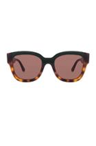 Marni Acetate Sunglasses In Animal Print,brown,green