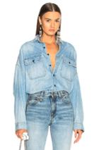 R13 Oversized Shirt In Blue