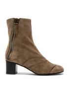 Chloe Suede Lexie Low Boots In Gray