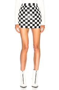 Ashish Sequin Mini Skirt In Checkered & Plaid,white