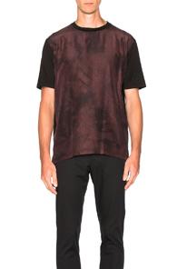 Lanvin Silk Front Flowers Tee In Red,black