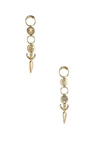 Chloe Charm Earrings In Metallic