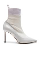 Jimmy Choo Brandon 85 Leather Boots In White