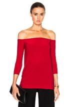 Norma Kamali Off The Shoulder Top In Red