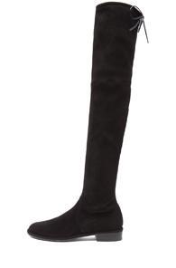 Stuart Weitzman Lowland Suede Boots In Black