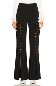 Jonathan Simkhai Stapled Front Slit Pant In Black