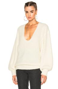 Zimmermann For Fwrd Cavalier Fluffy Knit Sweater In White