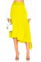 Msgm Asymmetrical Skirt In Yellow
