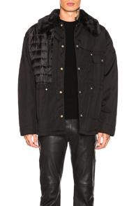 Maison Margiela Cordura Button Up Jacket In Black