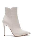 Gianvito Rossi Nappa Leather Levy Ankle Boots In Neutrals,white