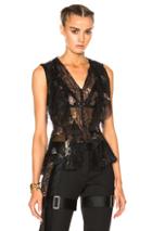 Alexander Mcqueen Sleeveless Top In Black,floral